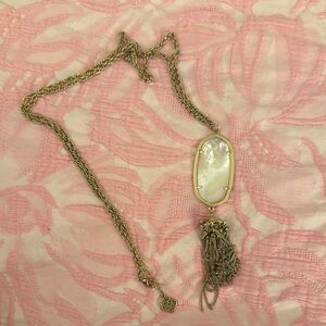 Gold & White Kendra Scott Necklace